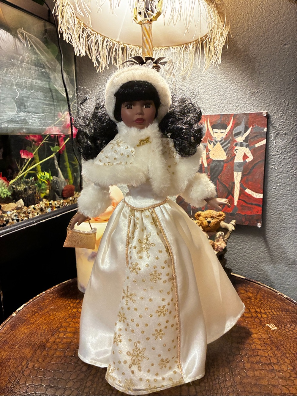 Girls' Ivory and Gold Holiday Princess Costume